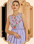 Traditional Function Wear Gown Collection Lavender Georgette Gown Side View